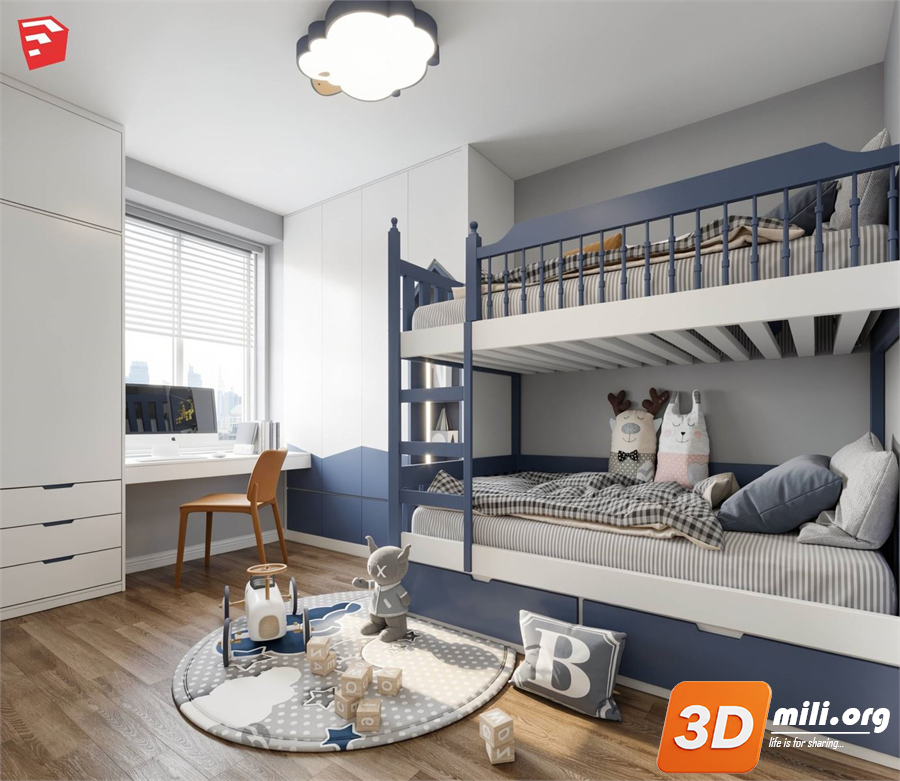 Children Room Scenes  Skp FIles 